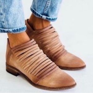 Free People Lost Valley Laser Cut Leather Booties